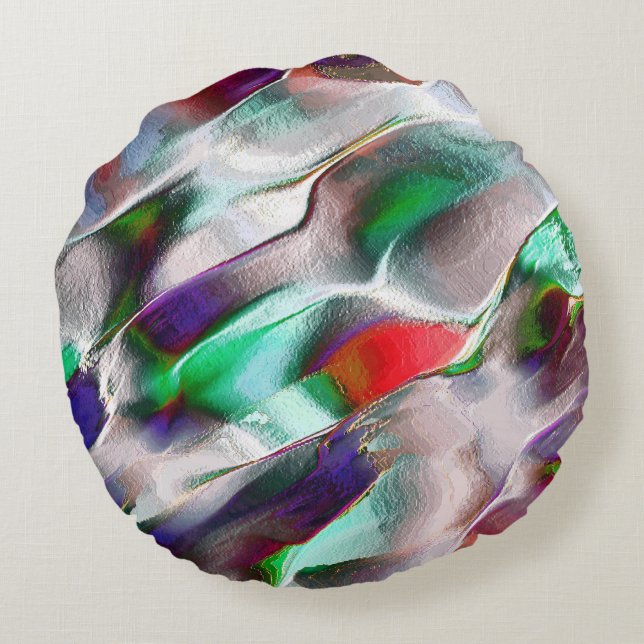 Subtle or colourful extravagance in a virtual rock round cushion (Back)