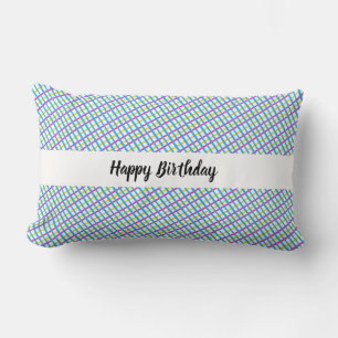 Subtle Pansexual Colors Plaid Lumbar Cushion