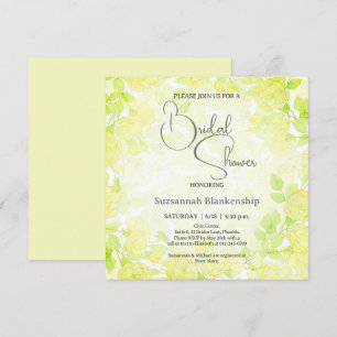 Subtle Pastel Floral Background Bridal Shower  Invitation