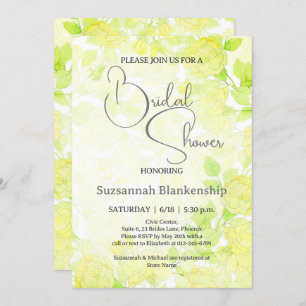 Subtle Pastel Floral Background Bridal Shower Invitation