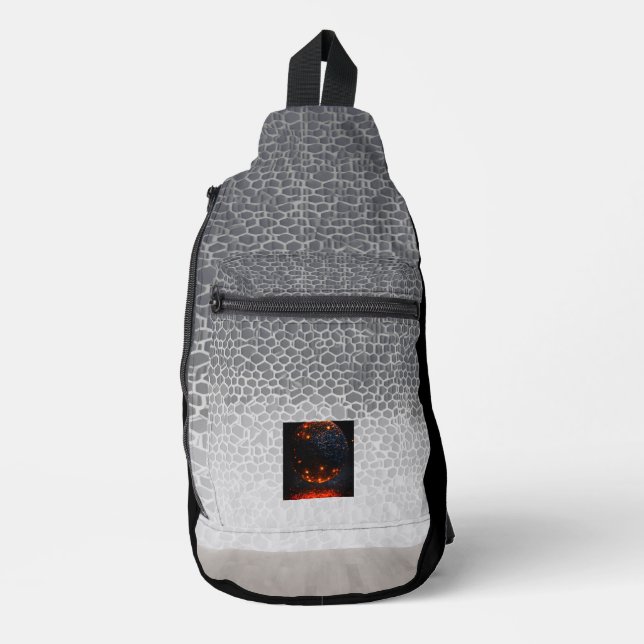 Subtle Pattern with 3D AMOLED Design – Sling Bag (Front)
