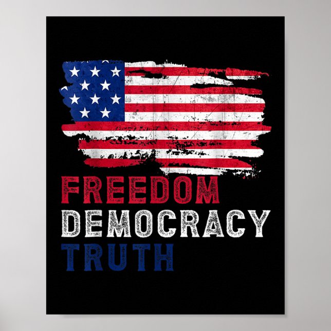 Subtle Political Freedom Democracy &amp; Truth Ame Poster (Front)