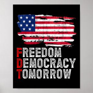 Subtle Political Freedom Democracy Tomorrow Americ Poster