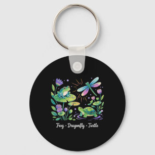 Subtle Political Humour Frog Dragonfly Turtle Key Ring