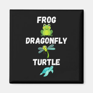 Subtle Political Humour Frog Dragonfly Turtle Magnet