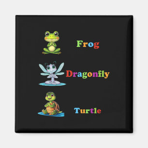 Subtle Political Humour Frog Dragonfly Turtle Yoga Magnet