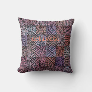 Subtle, Pretty Squared Pattern Purples Cushion