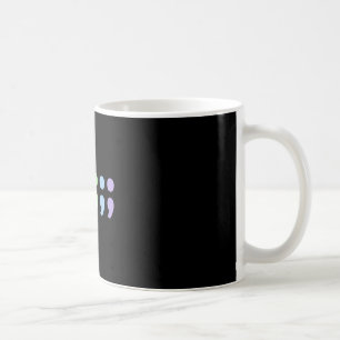Subtle Pride Mental Health Semicolon Lgbtqia+ Lgbt Coffee Mug
