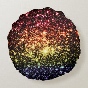 Subtle Rainbow Round Pillow