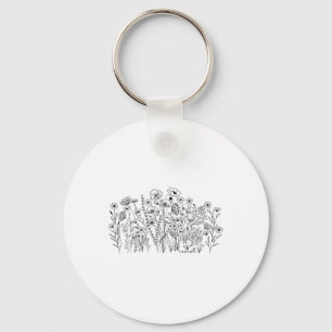 Subtle Resist Floral Botanical Protest Liberal Res Key Ring