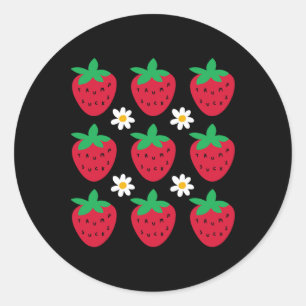 Subtle Resist Trump Daisy Strawberry Protest Femin Classic Round Sticker