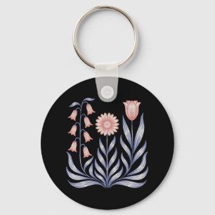 Subtle Resist Trump Foxglove Daisy Tulip Flower 4t Key Ring