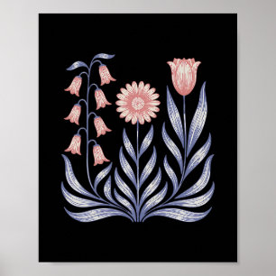 Subtle Resist Trump Foxglove Daisy Tulip Flower 4t Poster