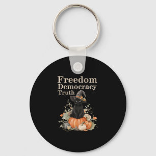 Subtle Resist Trump Freedom Democracy Truth Witch Key Ring