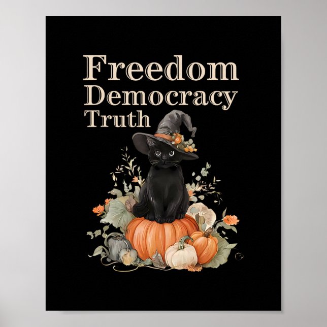 Subtle Resist Trump Freedom Democracy Truth Witch  Poster (Front)