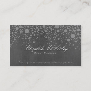 Subtle Retro Chalkboard with Stars Business Card