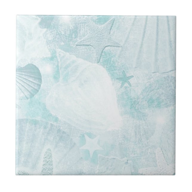 Subtle sea shells Graphic Art Tile (Front)