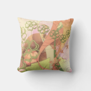 Subtle Shabby Chic floral print cushion accessory