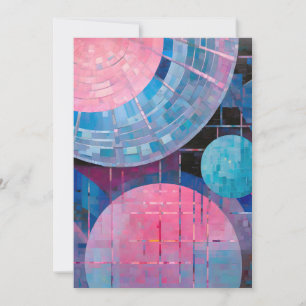 Subtle Shades of Blue & Pink in Abstract Holiday Card
