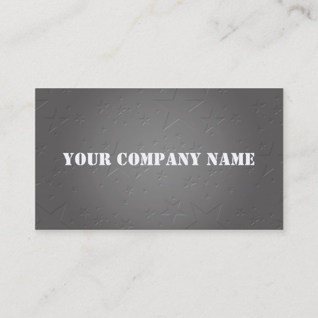 Subtle Stars grey Business cards (Front)