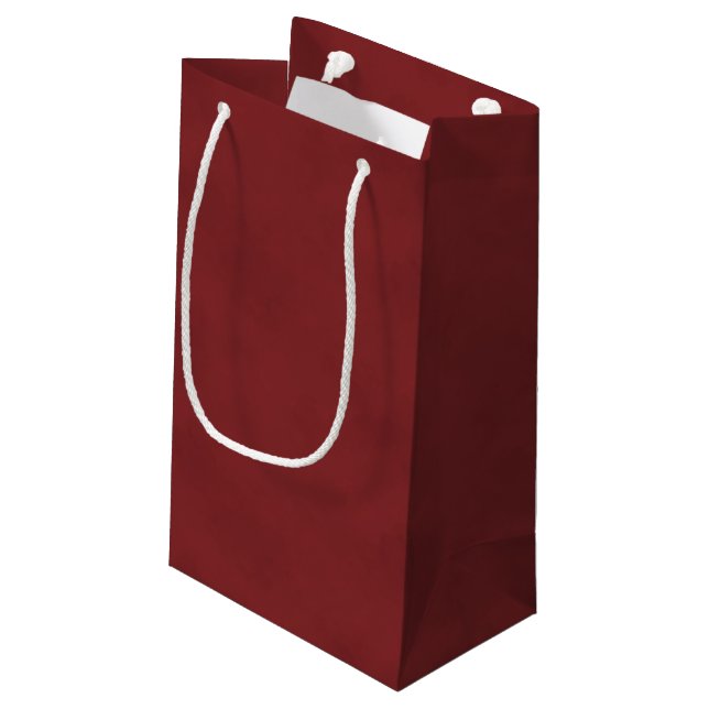 Subtle Textured Earthy Red Gift Bag (Back Angled)