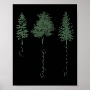Subtle Tree Anti Trump Fir Dogwood Tamarack Poster