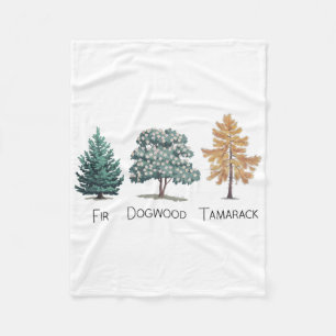 Subtle Tree Anti Trump Shirt Fir Dogwood Tamarack Fleece Blanket