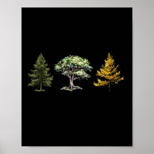 Subtle Tree Anti Trump Shirt Fir Dogwood Tamarack Poster