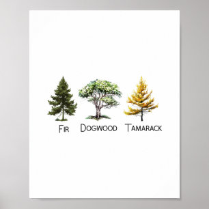 Subtle Tree Anti Trump Shirt Fir Dogwood Tamarack Poster