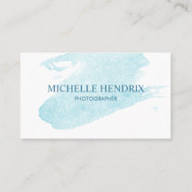 Subtle Watercolor Turquise Artistic Designer Card