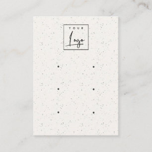 Subtle White Ceramic Texture 3 Earing Display Logo Business Card