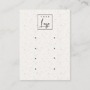 Subtle White Ceramic Texture 4 Earing Display Logo Business Card