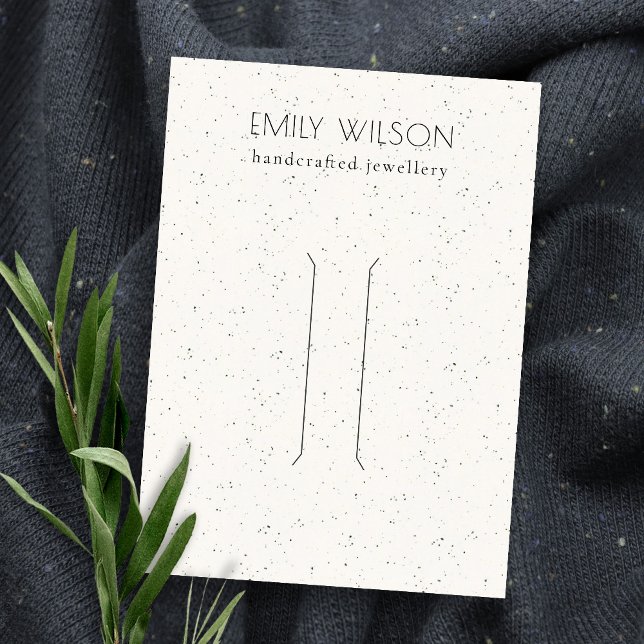 Subtle White Ceramic Texture Hair Pin Display  Business Card (Creator Uploaded)