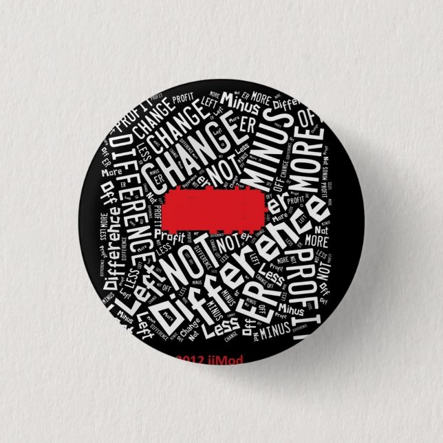 SUBTRACT Code Words 3 Cm Round Badge (Front)