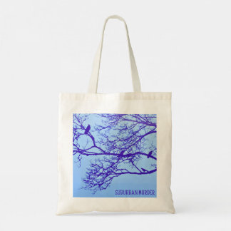 Suburban murder tote bag