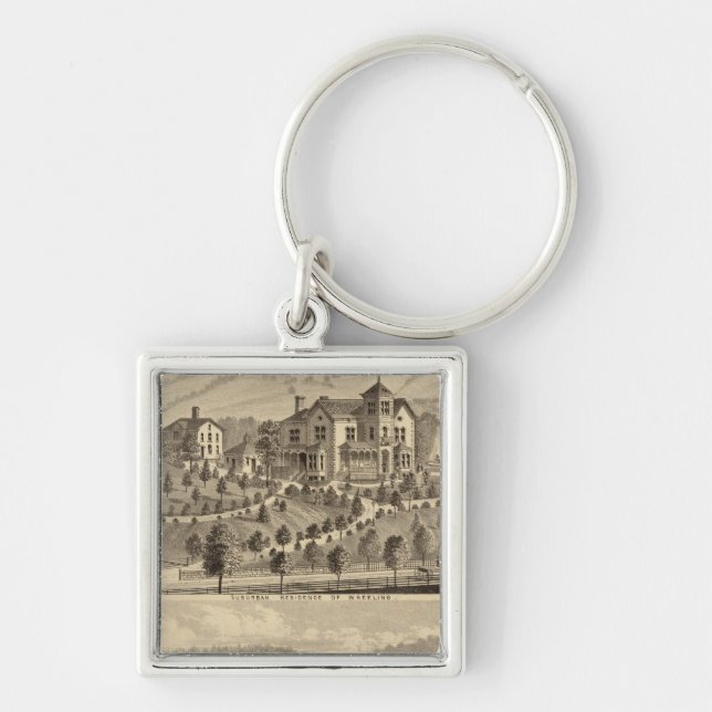 Suburban residence of Wheeling Key Ring (Front)