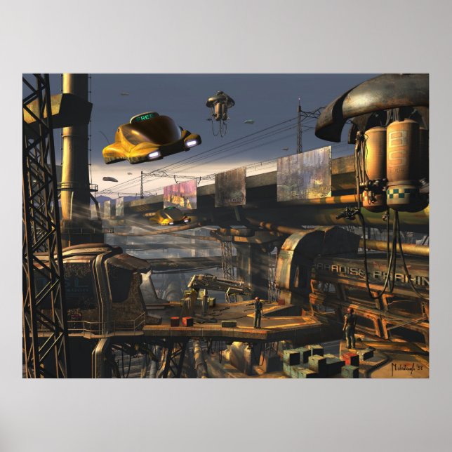 Suburbs 2100 - future city print (Front)