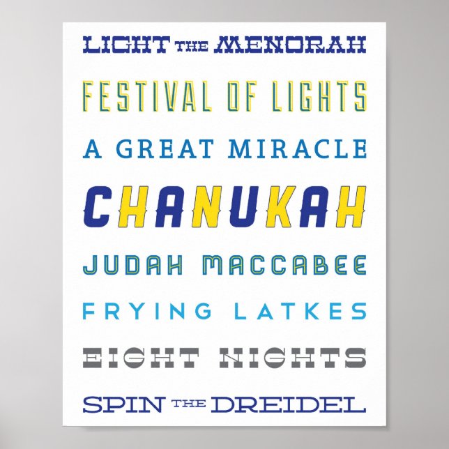 Subway Art | Chanukah Poster (Front)