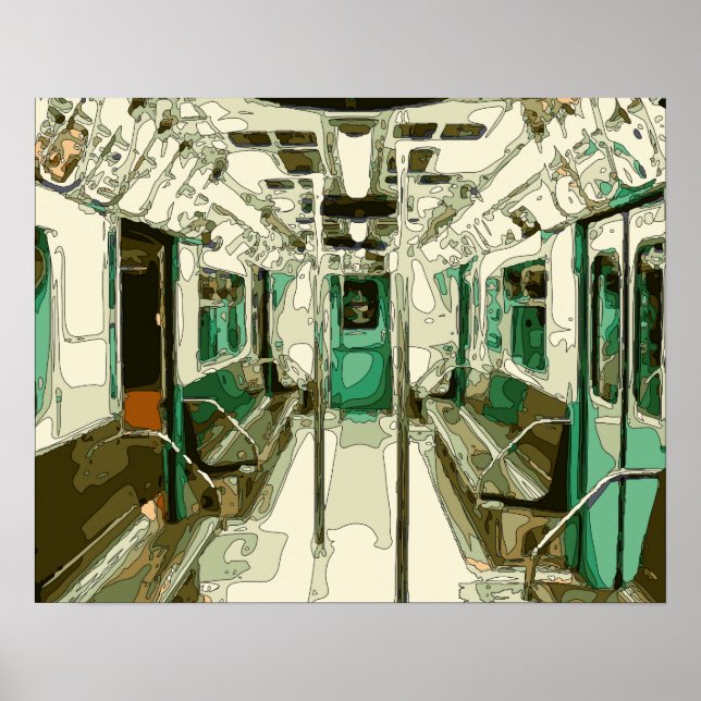 Subway Car Within the Metal Poster (Front)