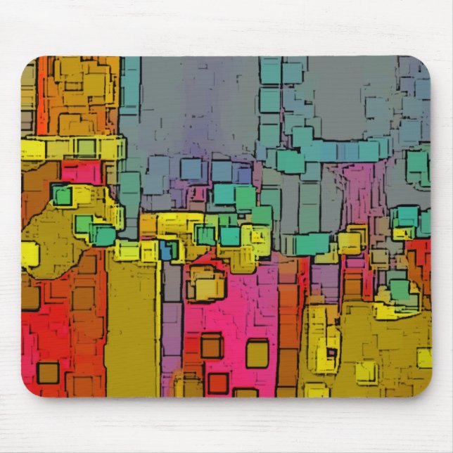 "Subway" Geometric Art Mouse Pad (Front)