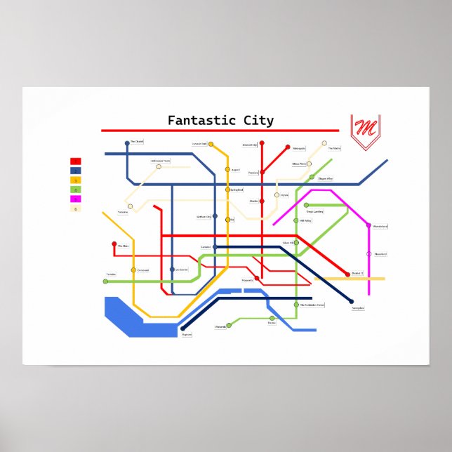 Subway of fantastic city poster (Front)
