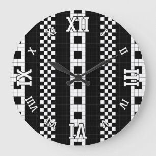 Subway Plaid Geometrics RL90 Large Clock