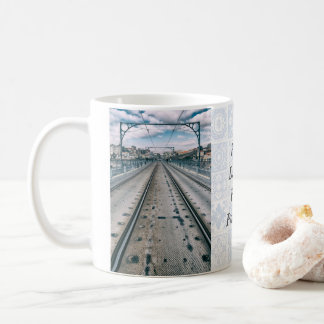 Subway railway on Dom Luis I bridge superior deck Coffee Mug