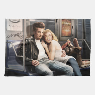 Subway Riders 2 Tea Towel