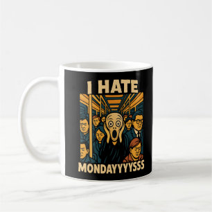 Subway Rush Hour Scream Hate Mondays Coffee Mug