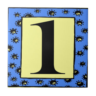 Subway Tiles Blue Frame Stars 1 One