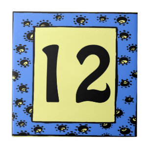 Subway Tiles Blue Frame Stars edit text