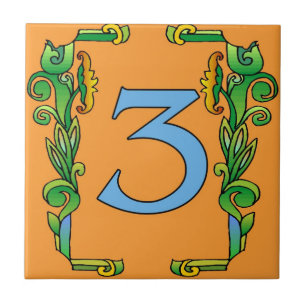 Subway Tiles Green Scroll Frame 3 Three