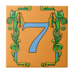 Subway Tiles Green Scroll Frame 7 Seven