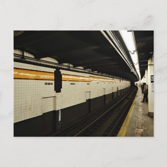 Subway tunnel with tile wall postcard (Front)